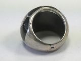 sterling silver ring with black onyxish stone center