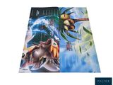 pokemon trading card game set with two cards and a sticker