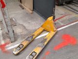 a pair of skis that are laying on the ground