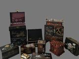 a lot of boxes that are sitting on a table