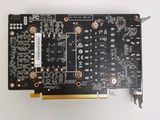 a close up of a video card on a white surface