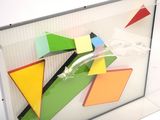 a picture of a picture of a colorful object in a glass case