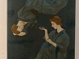 une photo d'un tableau représentant deux femmes assises par terre
