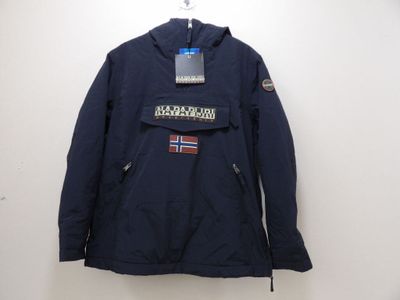 a close up of a jacket on a hanger on a wall