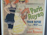 Affiche publicitaire pour un trajet en train de Paris à Paris, sur les Champs de Fériat