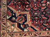 an image of a large oriental rug with a cat on top of it