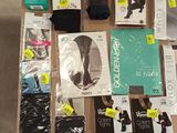 a lot of socks and other items on the table