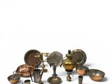 a lot of different metal items that are on the table