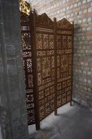 Magnifique paravent asiatique en bois tropical - richement s… (photo 5)