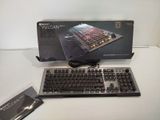 a keyboard and a mouse sitting on a table