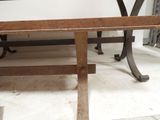 an image of a bench in a room with tile flooring