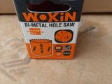 a box of wokin b - metal hole saw on the floor