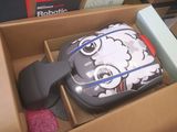 une boîte contenant une souris et un tapis de souris