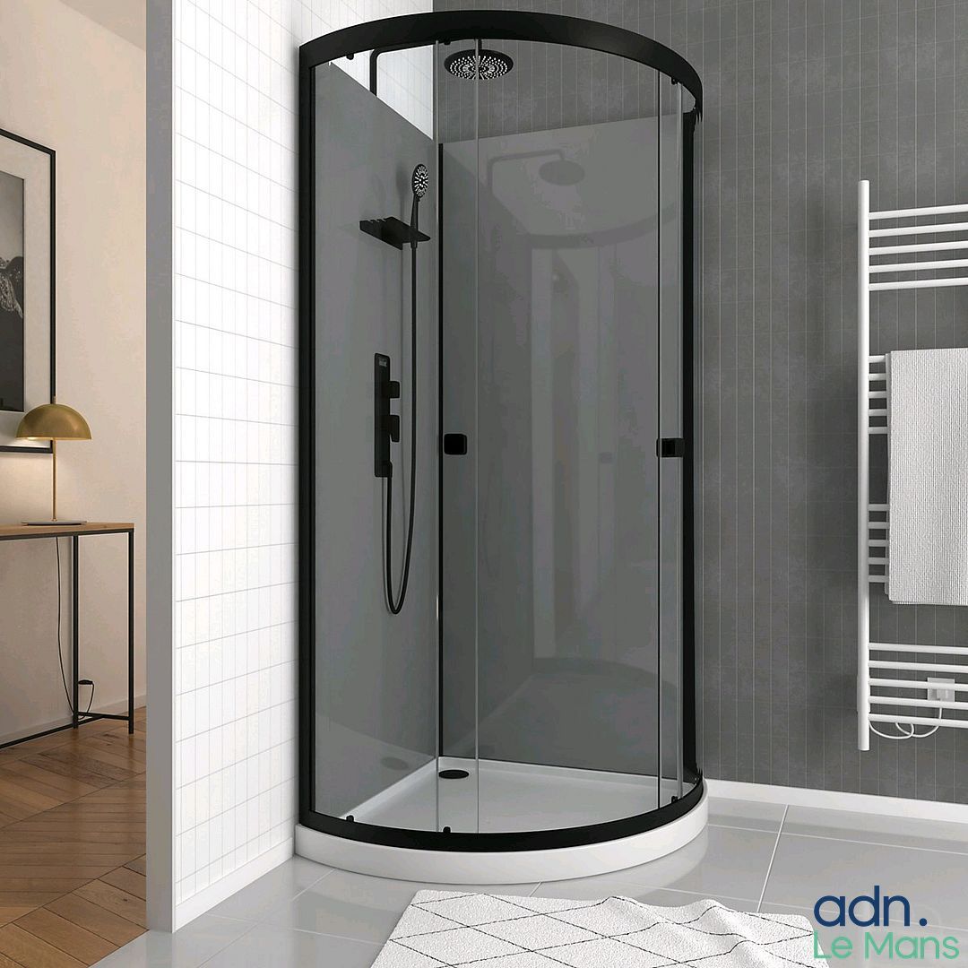 Cabine de douche quart de rond - AURLANE - Eclipse - 90x90x207,5cm - MANQUE LE COLIS 3/3 - Litige transport - TVA Réc...