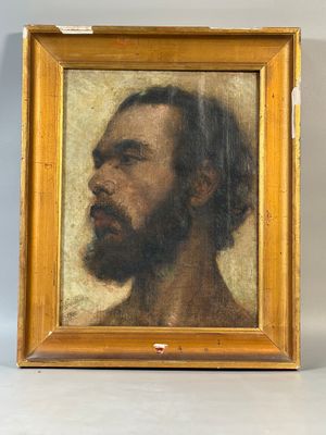 portrait of a bearded man with a beard in a gold frame