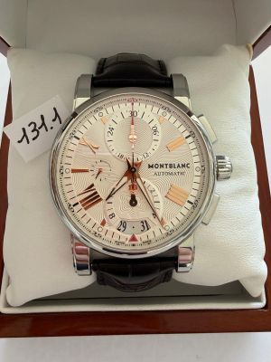 Montre Chronographe en acier, signée - MONTBLANC - MEISTERST…