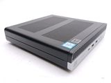 a black laptop with a blue sticker on it