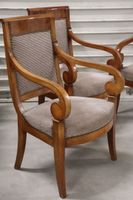 Quatre fauteuils à crosses Louis Philippe en bois clair, pie… (photo 2)