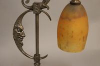 DAUM - NANCY. Lampe en métal argenté à décor d'un croissant … (photo 2)