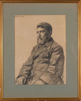 portrait of a man with a beard in a gold frame