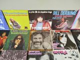 a lot of different records on the table together