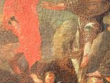 an image of a painting of a biblical scene with angels and demons
