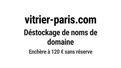 Nom de domaine vitrier-paris.com.