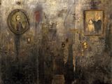 an image of a painting of a man and a woman on a wall