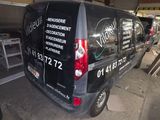 a van that is parked in a garage