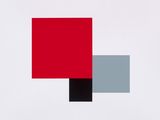an image of a red square and grey square on a white background