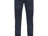 a picture of a pair of dark blue jeans on a white background