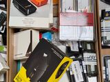a box full of electronic equipment on the floor