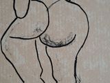 an image of a drawing of a nude woman sitting on a chair