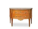 une image d'une commode en bois avec un plateau en marbre