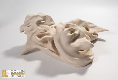 Ecole contemporaine Composition de visages