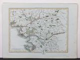 une vieille carte du comté de Somerset, en Angleterre