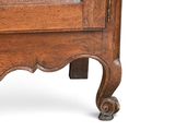 an old wooden dresser with a drawer on top of it