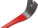 an image of a red and black fork on a white background