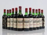 six bouteilles de vin sont alignées sur une table