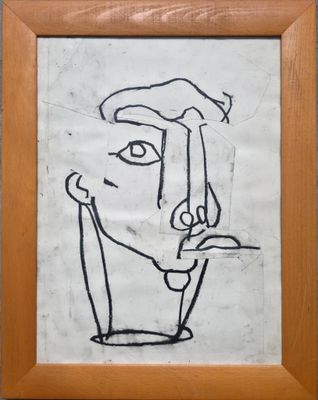 Gaël DAVRINCHE (né en 1971) Sans titre, portrait d'homme