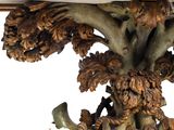 a close up of a table with a bunch of bananas on it