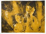 une image représentant un tableau d'une mère et de son enfant
