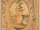 une image représentant une tapisserie sur laquelle figure une femme à cheval