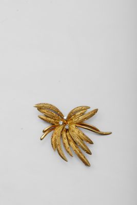 Broche palmier en or jaune 750 millièmes (poinçon tête d'aig…