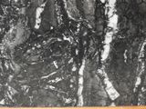 a black and white photo of a marble counter top