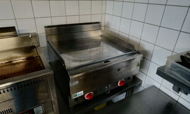 Plancha gaz grille inox. 80 x 80 cm