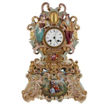 DANS LE GOUT DE JACOB PETIT Garniture en porcelaine polychro… - Photo 1