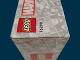 a box with a lego figure on it on a blue background