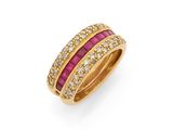 une bague en rubis et diamants, par van cleef