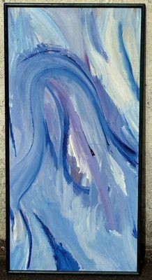 "La mer" Huile sur panneau École moderne